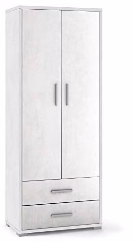Sarmog - Mobile 2ANTE 2CAS Kit ADB359OSOSK Armadio 2 Ante 2 CASSETTI H182 L71 P41 cm Struttura E Frontale Bianco OSSIDO