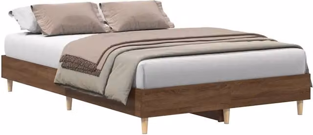 Letto matrimoniale moderno DESIGN IN in legno e MDF marrone con doghe piatte L/P/H: 120 x 200 x 25 cm – 1