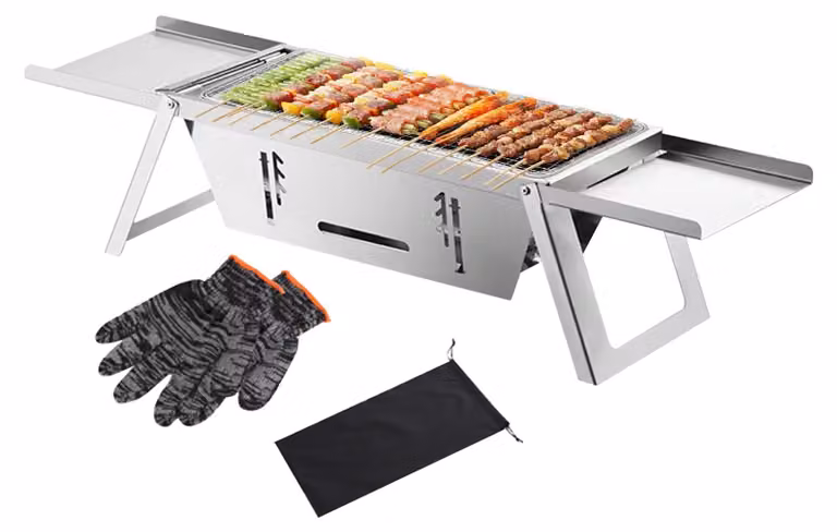 Barbecue portatile pieghevole a carbone
