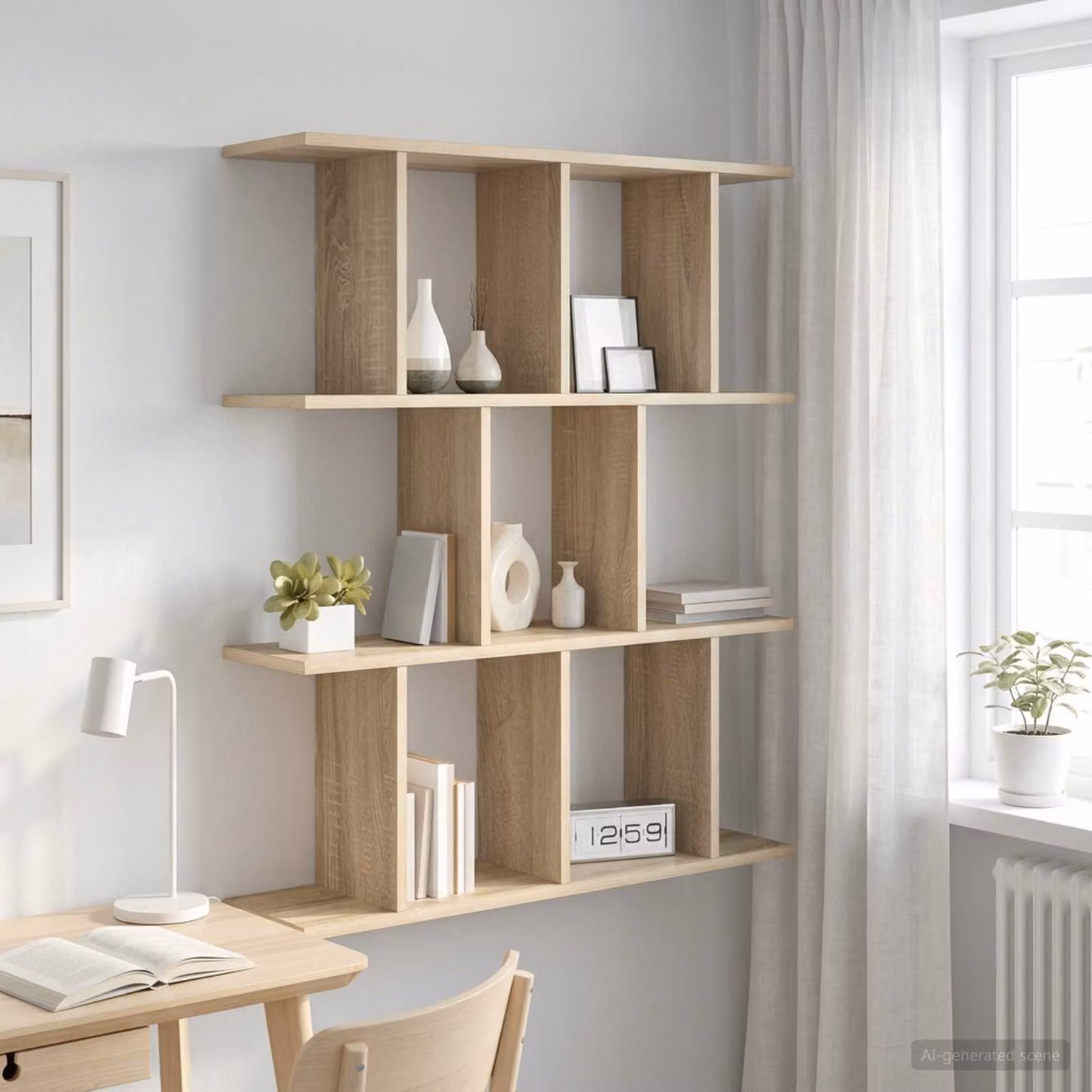 Scaffale da parete vidaXL in legno marrone Rovere Sonoma L: 102 cm, P: 20 cm, H: 96 cm