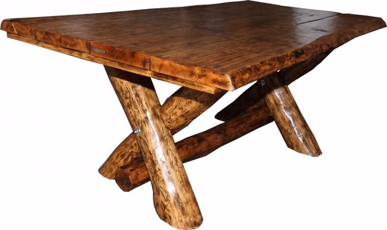 Casa Padrino: Tavolo da pranzo rustico in legno massello di quercia - 200 x 115 x 83,5 cm - Robusto tavolo da pranzo per interni ed esterni