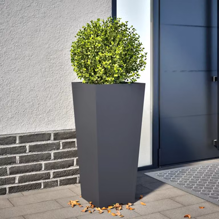 Fioriera da giardino vidaXL in acciaio antracite L/P/H: 35 x 35 x 75 cm