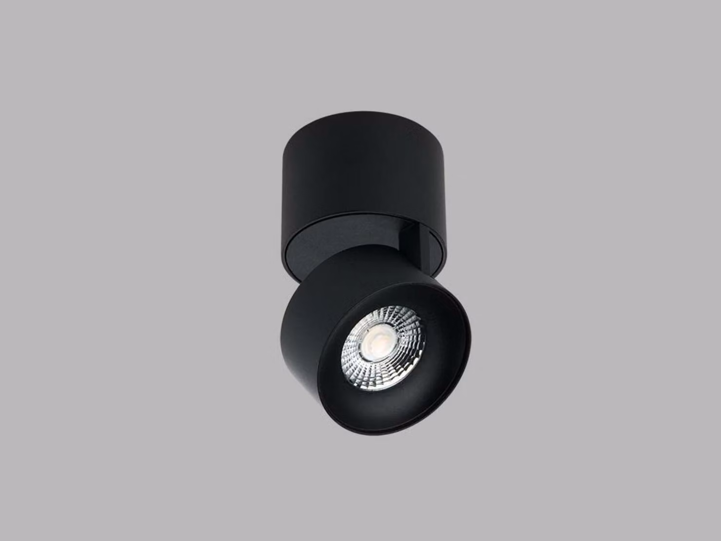 Apparecchio orientabile e inclinabile a soffitto LED2 KLIP ON CRI90, variante: 11 W, 3000 K, base nera, riflettore nero