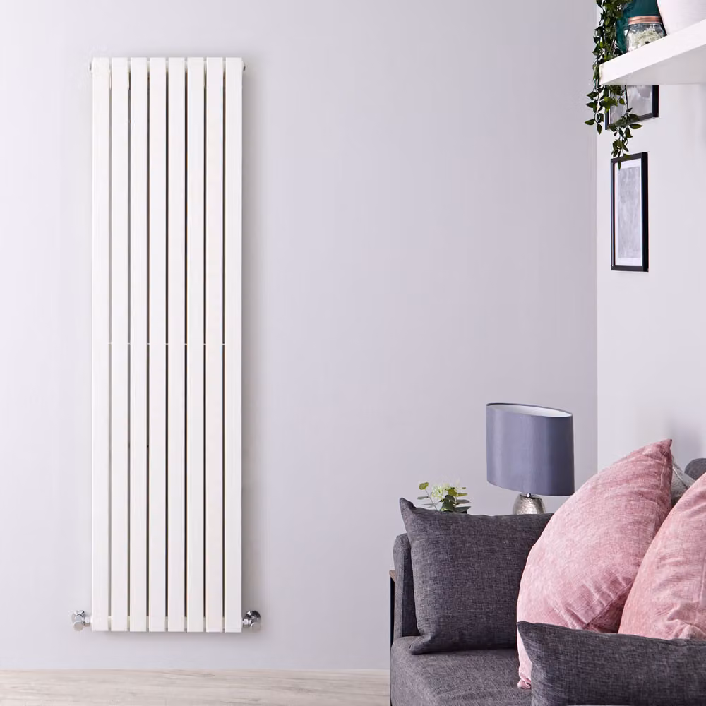 Radiatore Verticale Design Bianco 1780x472mm 1520W - Alta Potenza - Stile Moderno - Sloane