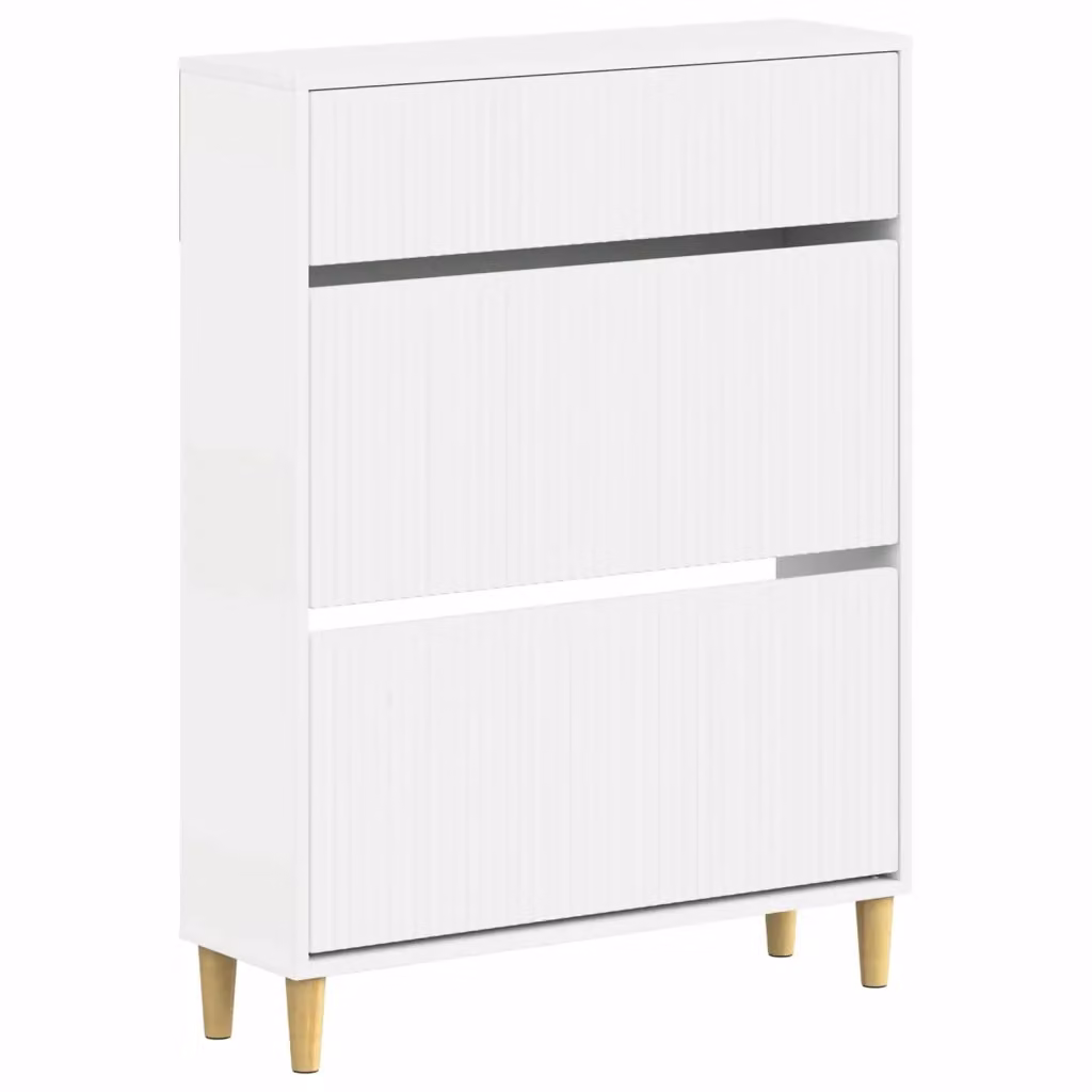 Mobile per scarpe moderno vidaXL bianco in MDF L/P/H: 78 x 24 x 103 cm – 2