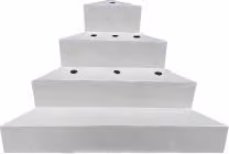 Scala ad angolo sotto liner per piscina interrata PISCINE ITALIA bianca con 4 scalini e sistema comfort