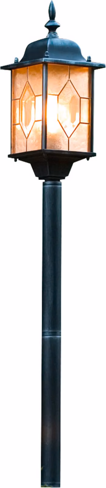 Lampada da sentiero Konstsmide Milano, alluminio laccato, nero/argento, vetro acile in cristallo al piombo