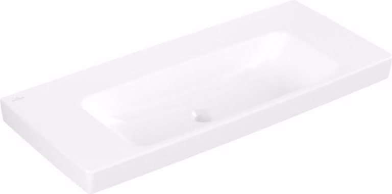 Lavabo V&B Architectura 100x44,5 cm, senza sfioratore, bianco