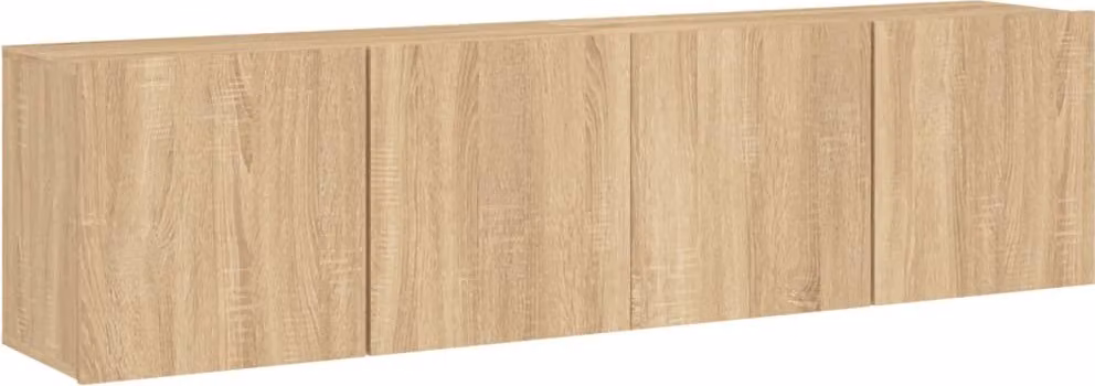 Mobili TV a Parete 2pz Rovere Sonoma 80x30x41 cm