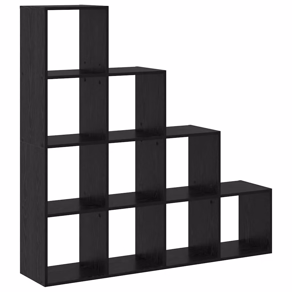Libreria divisoria moderna vidaXL con ripiani regolabili, colore nero, L 131,5 x P 29 x H 131,5 cm – 2