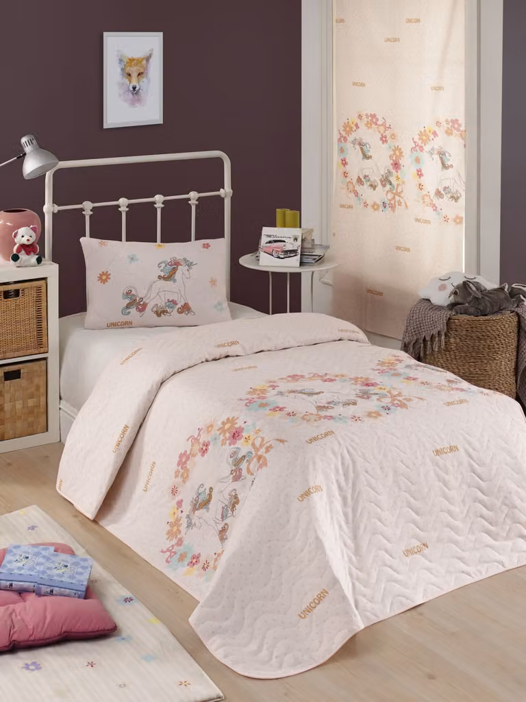 L'Essentiel Linge de Maison, Begonvilla- EPJ7720, Rosa, Copriletti, 65% cotone / 35% poliestere (rivestimento) /
