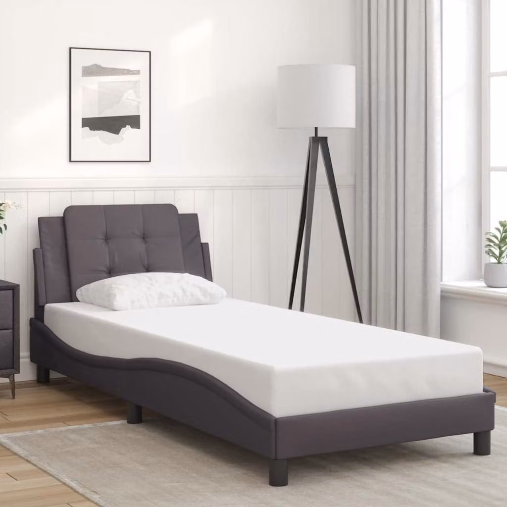 vidaXL Giroletto Zadar senza Materasso in Similpelle Crema L/P: 90 x 200 cm