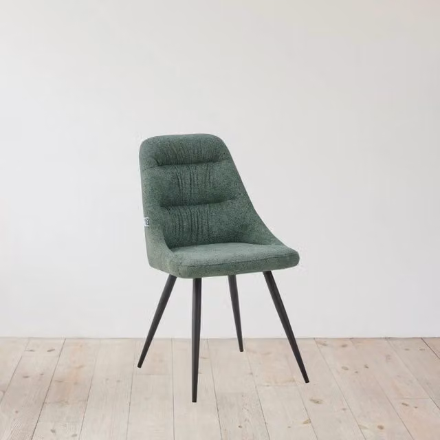 Sedia imbottita Cascade in tessuto colore verde set 2 pezzi