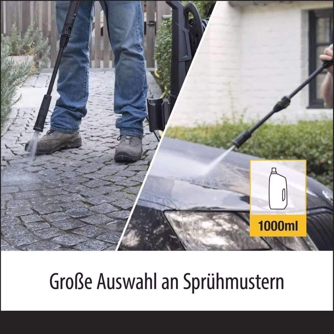 Idropulitrice - Pistola a pressione - Pulitore ad acqua - Macchina per la pulizia a getto d'acqua - Spruzzatore per la pulizia - Motore da 1800W