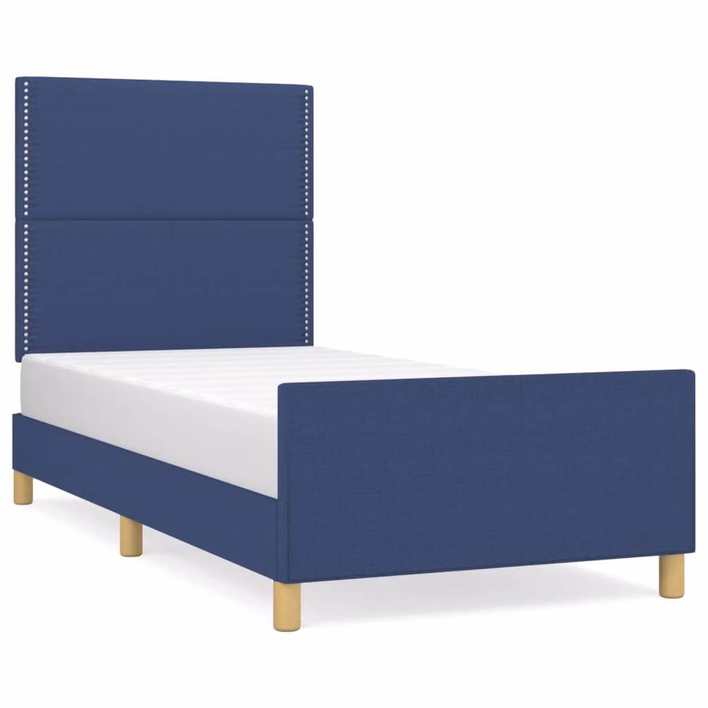 Giroletto senza Materasso Blu 100x200 cm in Tessuto