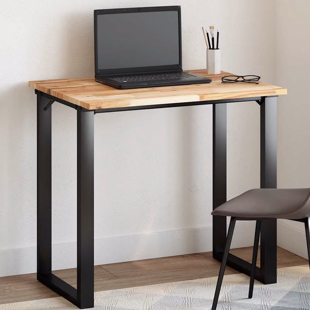 Piano Tavolo Rettangolare in Legno Massello di Acacia Marrone vidaXL L: 80 cm, P: 60 cm, H: 2 cm