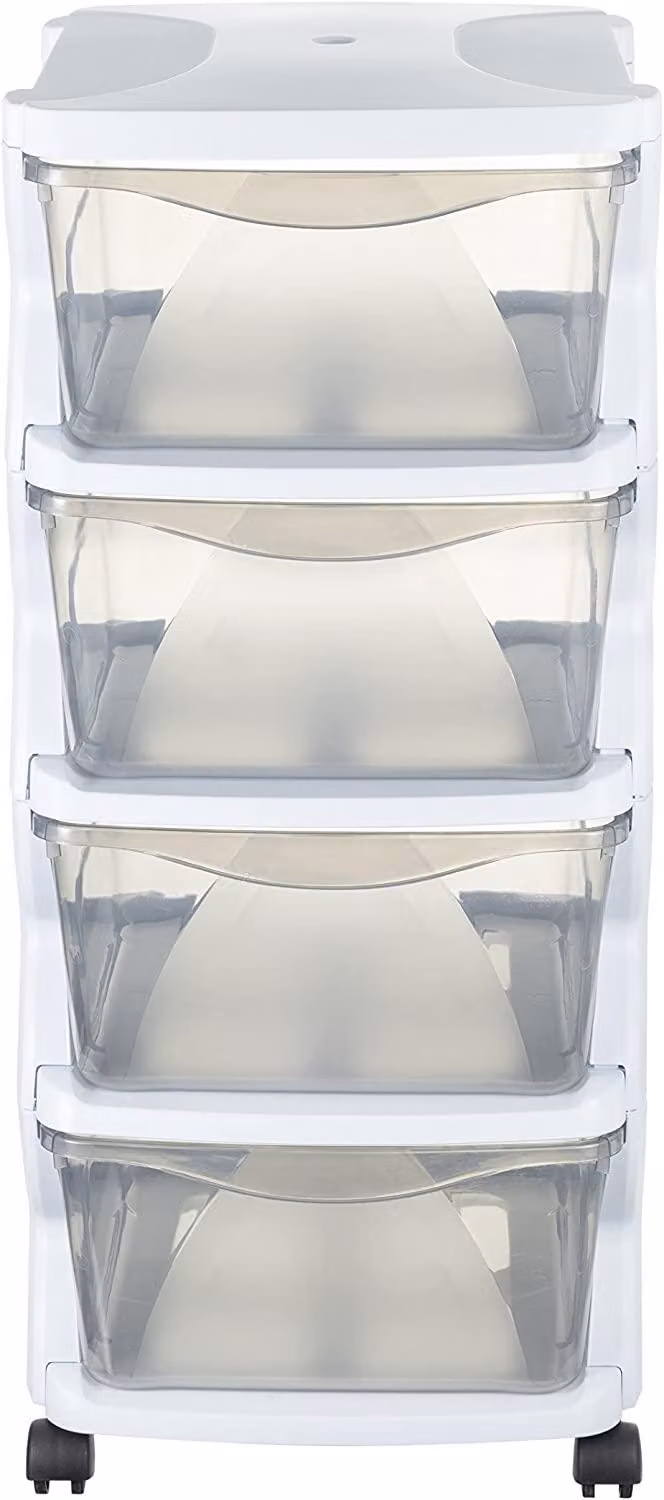 Bama Cassettiera insieme con Ruote, Bianco, 36 x 40 x 80 cm 99003
