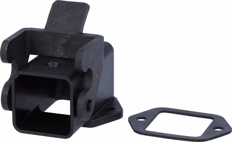HARTING Han 3A Custodia angolare con 1 staffa 1 staffa di bloccaggio in plastica - 1 pezzo