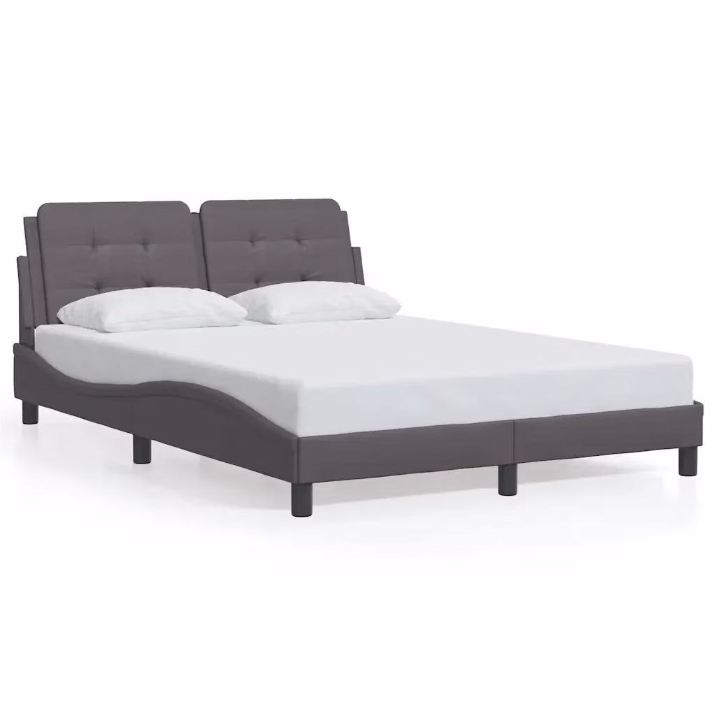 Giroletto senza materasso vidaXL Zadar in similpelle grigio L 140 cm x P 200 cm – 2