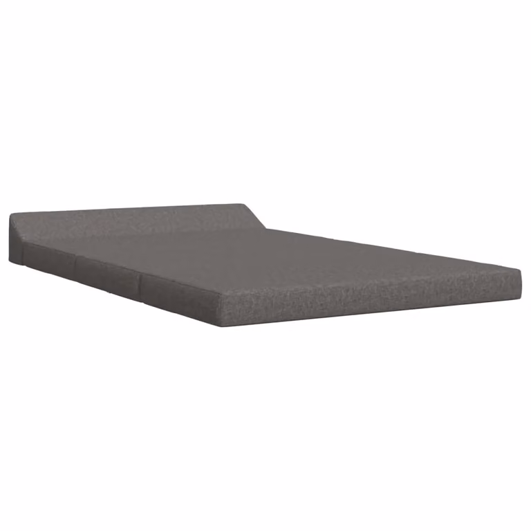 Divano Letto Pieghevole vidaXL in Tessuto Grigio con Imbottitura in Schiuma L/P/H: 120 x 60 x 49 cm