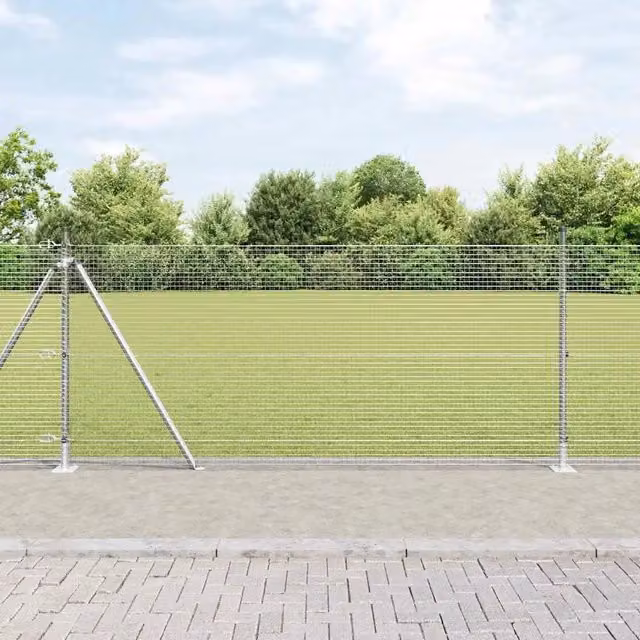 Recinzione Metallica Saldato con Base in Cemento 100 x 0,8 m 3352381