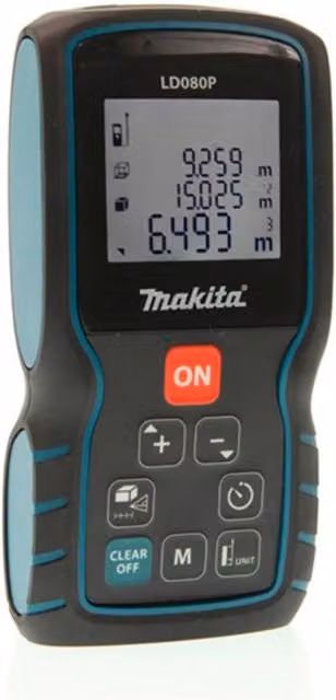 Misuratore Laser Makita LD080P con portata fino a 80 m