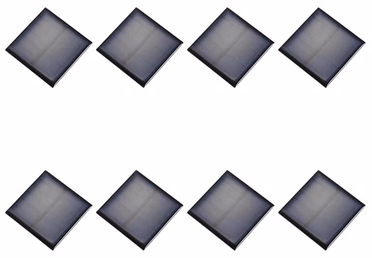 Set di 8 mini pannelli solari da 3 V, 0,375 W, 0,125 A, micro