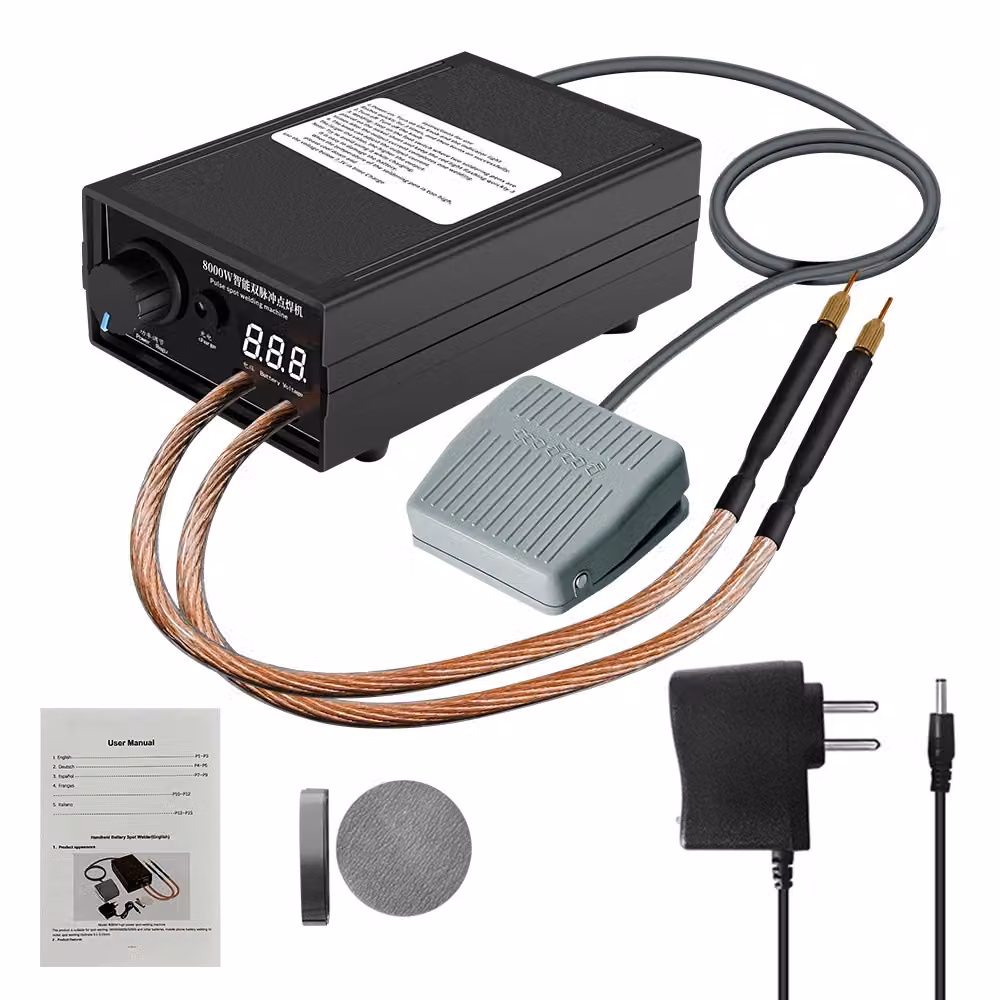 Saldatrice a punti, potenza 8000W, corrente 1200A, spina nera UE