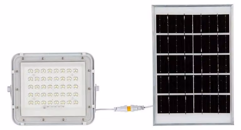 Lampada solare bianco neutro, 800 lumen, 4000 K, batteria 3,2V 6Ah, resistente all'acqua
