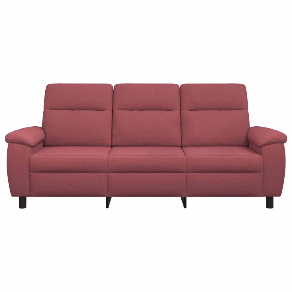 Divano moderno vidaXL in tessuto rosso con struttura in metallo L: 214 cm, P: 90 cm, H: 95 cm – 2