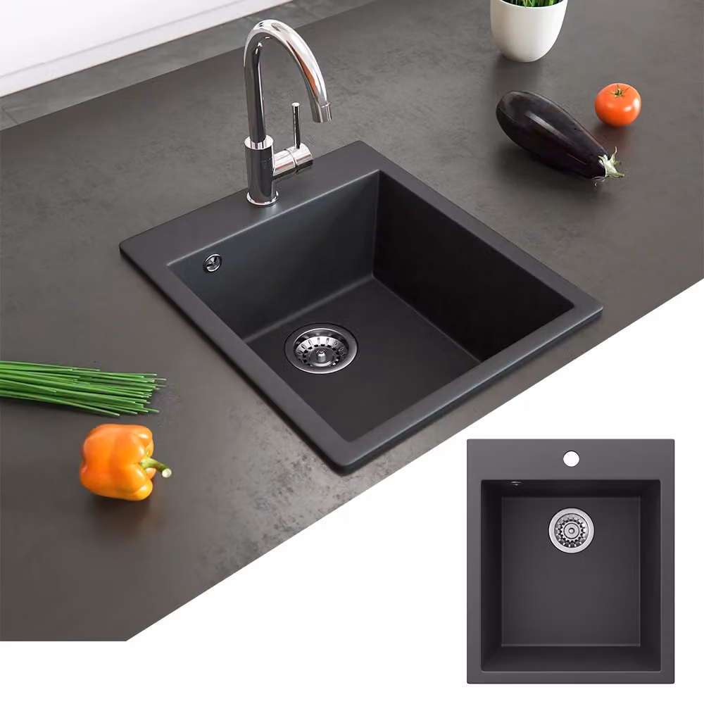 Lavello Venice Nero Bergström L: 42,5 cm x P: 50 cm – 2
