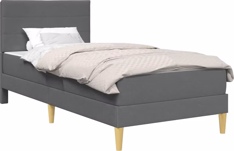 Struttura del letto Grigio scuro 90 x 200 cm Poliestere