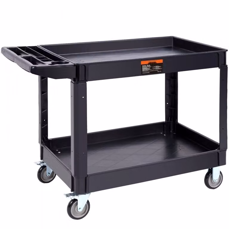 Carrello di servizio - portata 249 kg, carrello di sgombero - 116x65x85 cm, carrello di servizio in PP - carrello da officina con ruote bloccabili - carrello portautensili - carrello da officina per magazzini, garage, uffici, giardinieri, hotel.