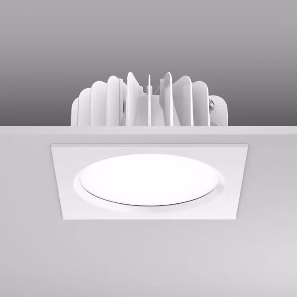 RZB Ledona ECO Square, 30 W, 2000 lm, 830, bianco, faretti da incasso con taglio di fase, L 220 P 220 A 3, 110° 901455.002