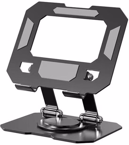 Supporto metallico per laptop - Supporto da scrivania in metallo - Supporto per laptop - Supporto per laptop grigio - Supporto girevole - Supporto per laptop - Acciaio al carbonio