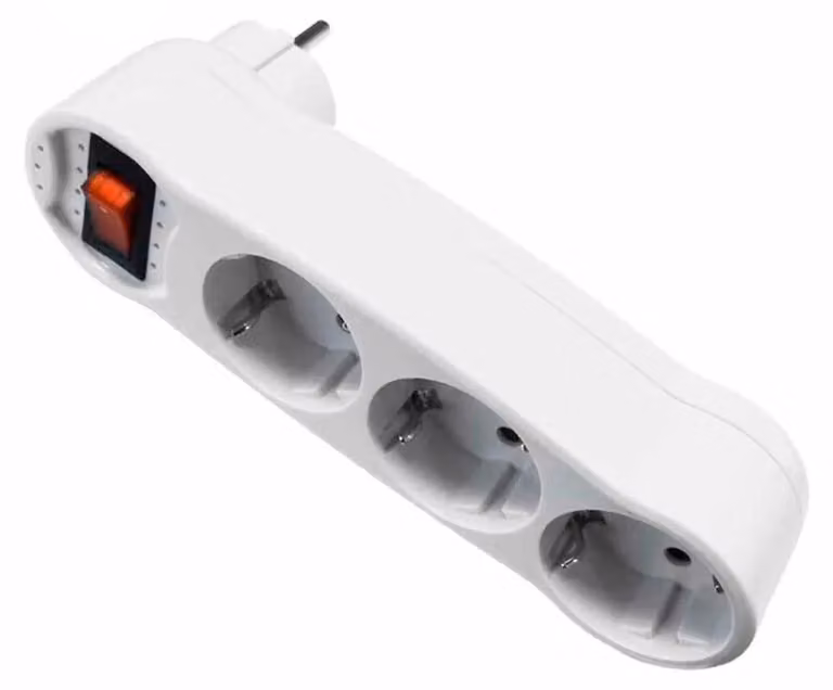ciabatta elettrica a 3 prese con interruttore luminoso 40045