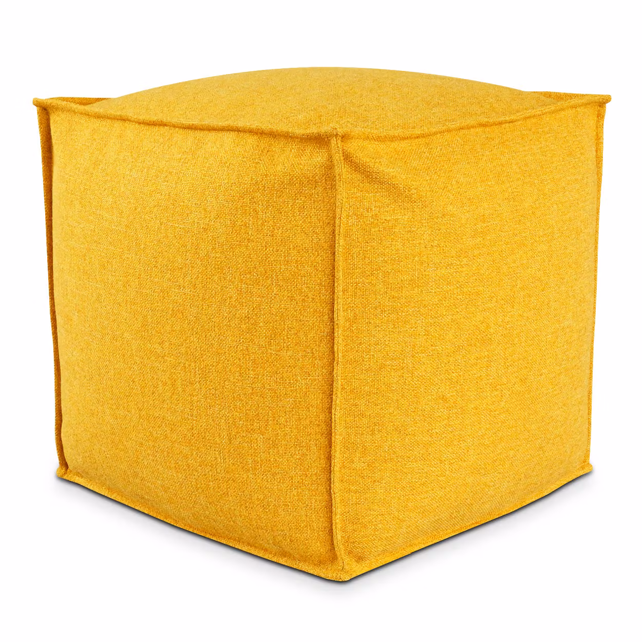 POUF QUADRATO PIUMA 80x80 cm Senape
