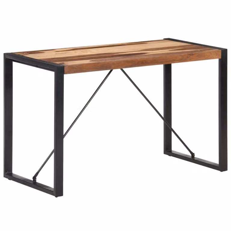Tavolo da pranzo The Living Store 120x60x75 cm in legno massiccio con finitura in palissandro