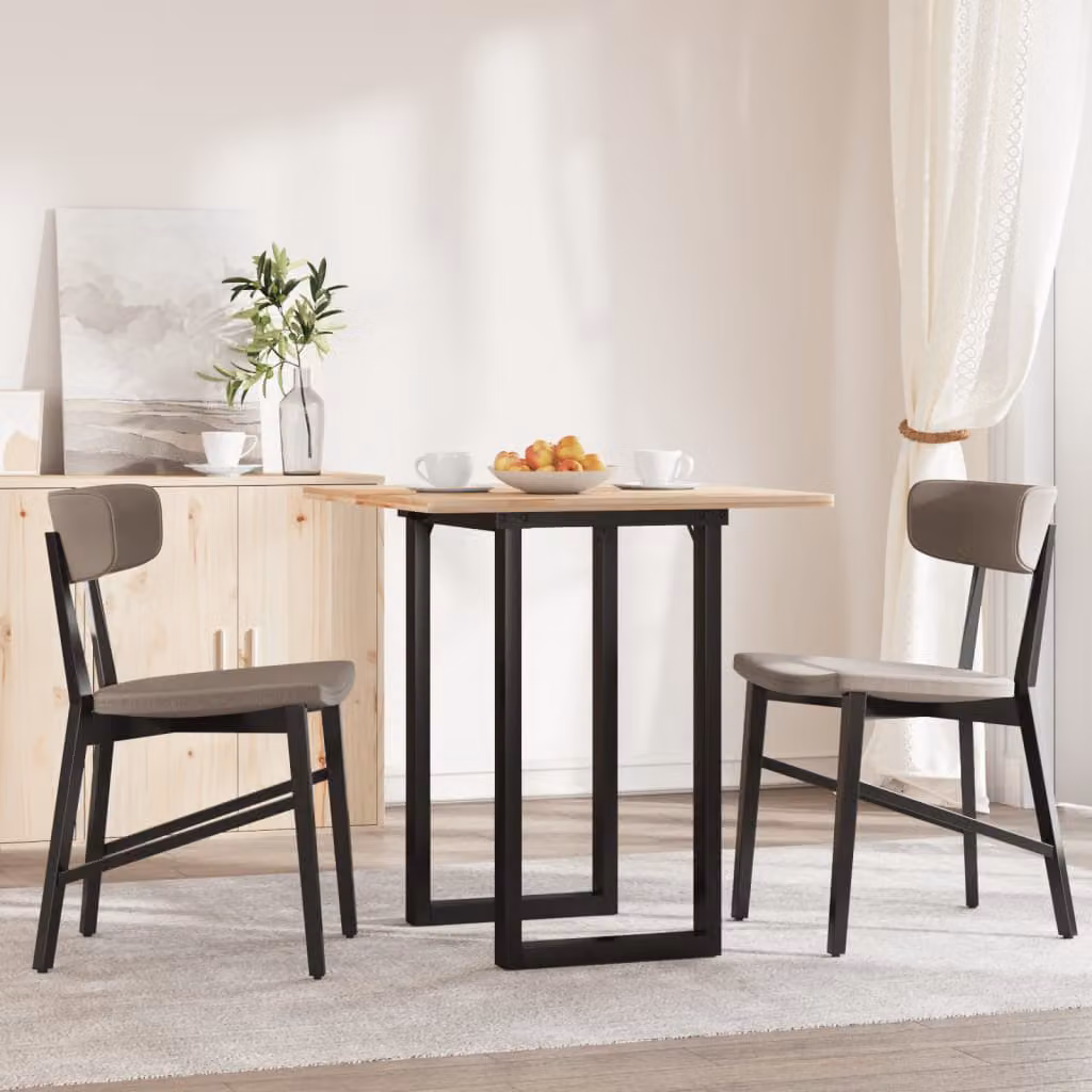 vidaXL Gambe per Tavolo da Pranzo a X in Acciaio Verniciato Nero L/P/H: 60 x 40 x 73 cm