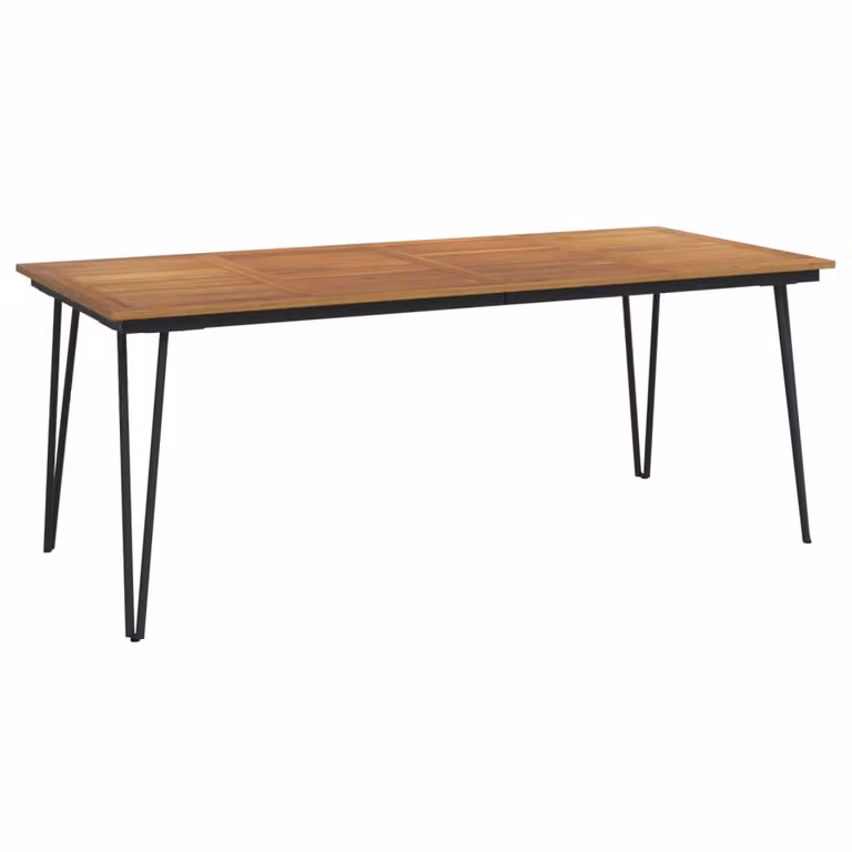 Maison Exclusive - Set da pranzo da giardino a 7 pezzi in legno massello di acacia e metallo