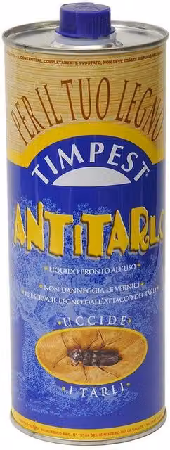 Confezione da 12 pezzi di Antitarlo Timpest in formato tanica da 1 l, colore blu