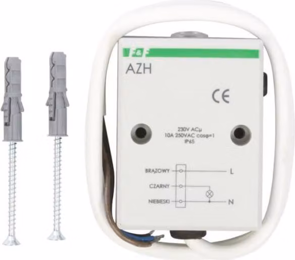 F&F | Sensore Crepuscolare AZH - IP65 - 230V - Controllo Automatico Della Luce - Impermeabile E Affidabile