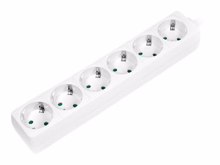LogiLink LPS238 Presa di corrente LogiLink, a 6 vie, senza interruttore, bianca