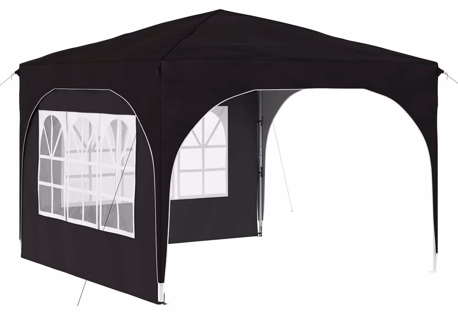 Tenda per feste a pop-up 290 x 290 x 245 cm Nero