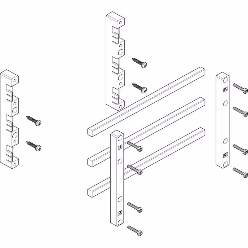 Modulo sbarra collettrice ABN 1FB/2RE 60 mm con CU 12x10 mm, a 3 poli, EBM 70 mm MTSC12733