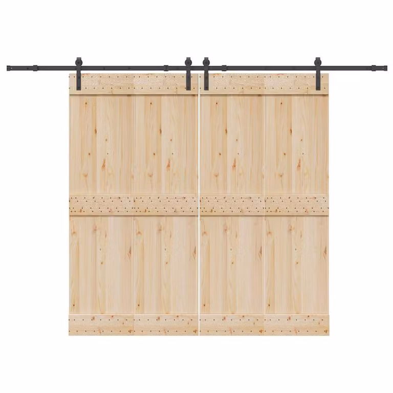 vidaXL Kit di Binari per Porte Scorrevoli in Acciaio Inox Nero Opaco