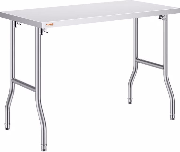 Banco da lavoro per cucina, 1220 x 610 x 850 mm Banco da lavoro per gastronomia Tavolo da preparazione in acciaio inox Tavolo da cucina commerciale, tavolo da pranzo per cucina Banco da lavoro per cucina Tavolo da preparazione Tavolo da gastronomia Tavolo