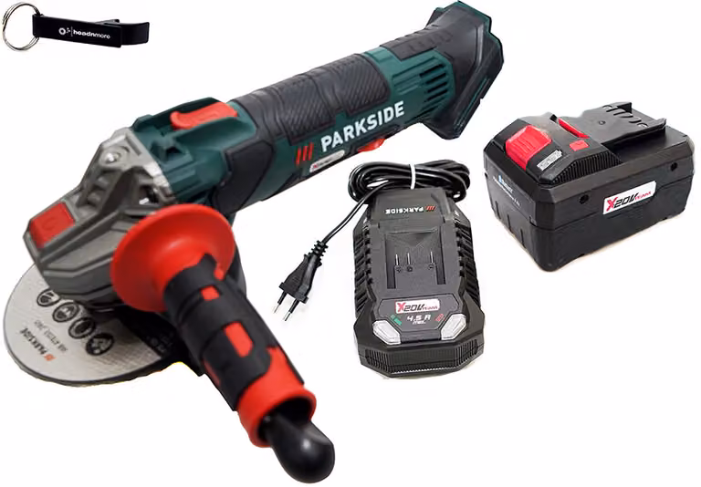 Smerigliatrice angolare a batteria PARKSIDE® 20 V PWSA 20-Li / incl. batteria Smart (8 Ah) e caricabatteria (4,5 A)