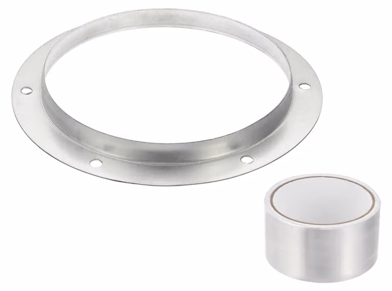 Flangia di ventilazione da 8 pollici, in acciaio zincato, dimensioni 206x203 mm