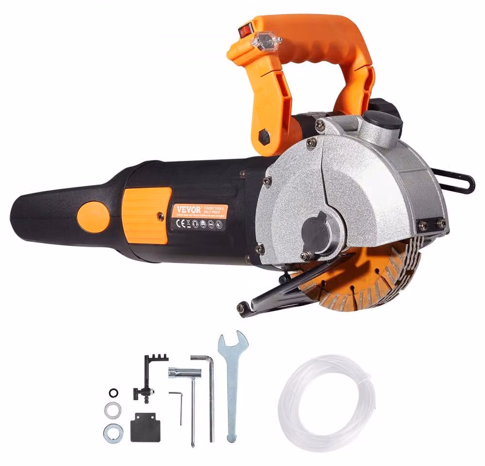 Fresatrice elettrica per muratura con larghezza di scanalatura regolabile - Potenza: 4800 W - Diametro della lama: 133 mm
